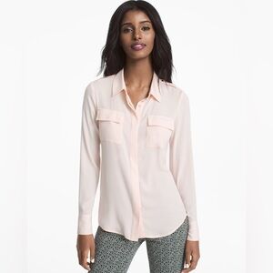 New White House Black Market Pink Long Sleeve Button Down Shirt